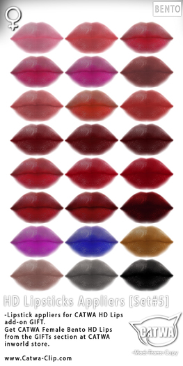 CATWA HD Lips Appliers [Set#5] DEMO