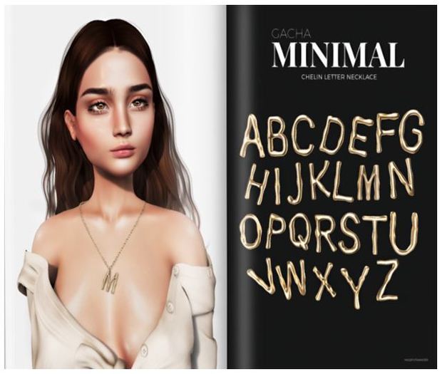 MINIMAL - Chelin Letter Necklace G