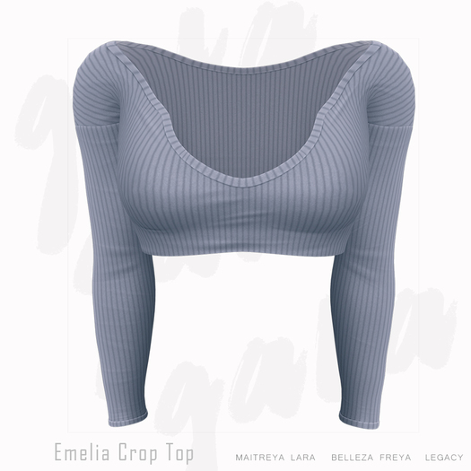 Gaia - Emelia Crop Top SKY