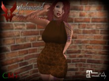 W-AD Skull Halter Dress- Brown