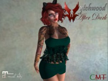 W-AD Denim & Lace Ruffle Teal Outfit