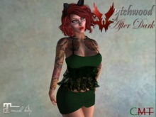 W-AD Denim & Lace Ruffle Green Outfit