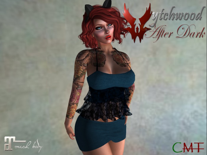 W-AD Denim & Lace Ruffle Blue Outfit