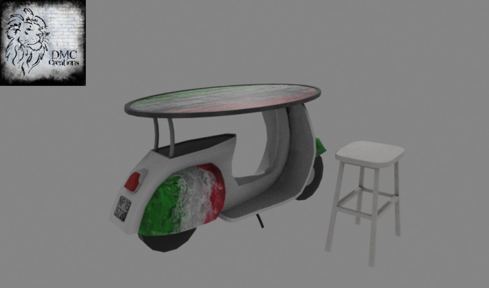 Table Scooter Full Perm Mesh