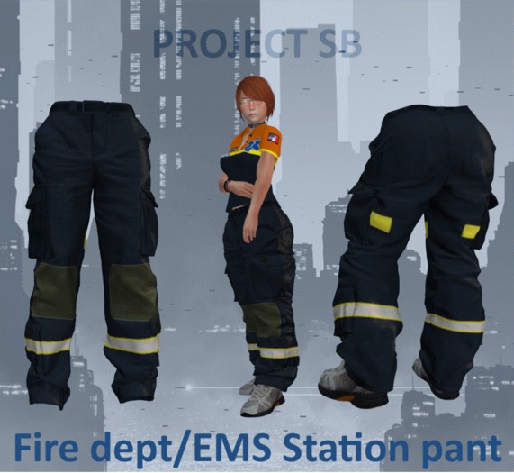 Second Life Marketplace Female Fire dept / EMS station pant