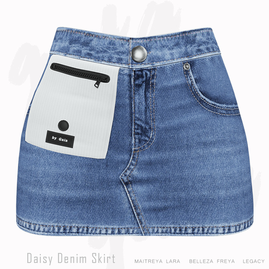 Gaia - Daisy Denim Skirt NAVY