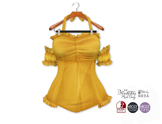 {amiable}Mesh Halter Neck Off Shoulder Swimming Suits01