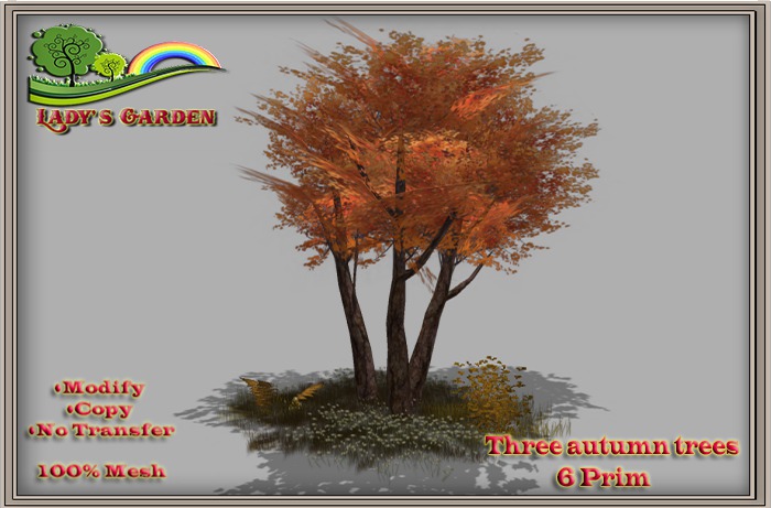 Lady's Garden - Three autumn trees 6 Prim