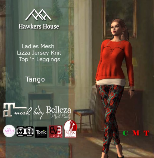 *HH* Ladies Mesh Lizza Jersey Top Tango
