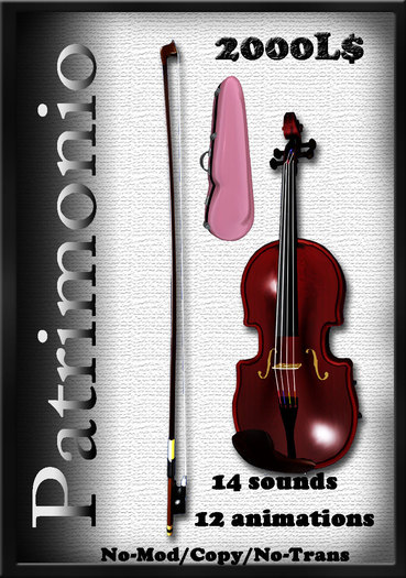 Patrimonio Violin (Castagna marrone) with pink case