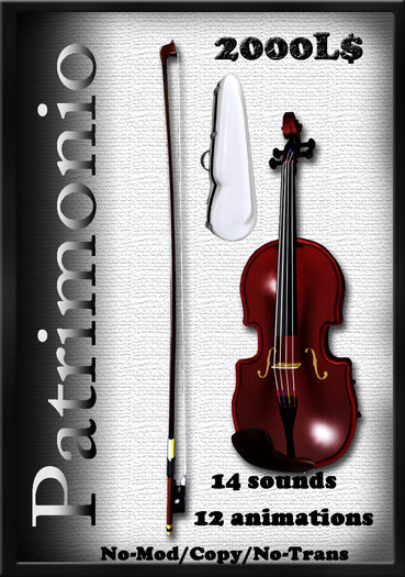 Patrimonio Violin (Castagna marrone) with white case