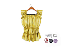 {amiable}Mesh Shirred Flared Cotton Tank Top02