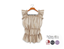 {amiable}Mesh Shirred Flared Cotton Tank Top06