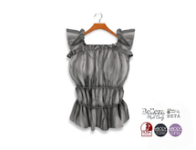 {amiable}Mesh Shirred Flared Cotton Tank Top08