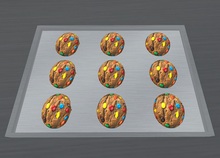 Sheet Pan of M & M Cookies CM