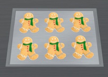 Sheet Pan of Gingerbread Cookies CMT