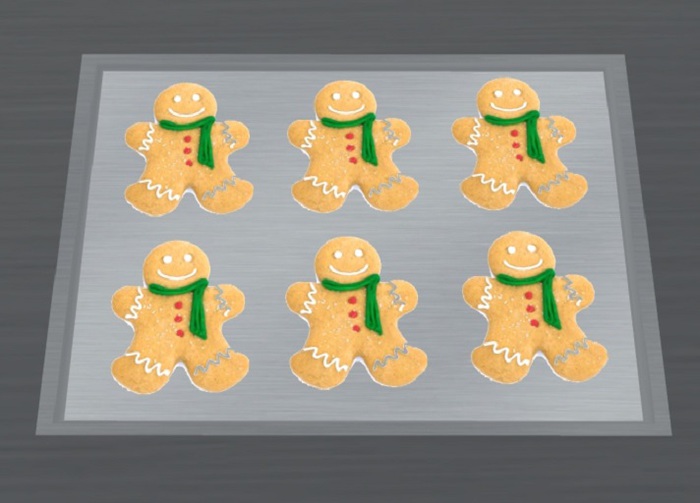Sheet Pan of Gingerbread Cookies CM