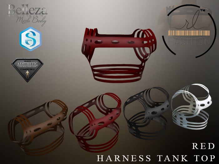 The Mens Tank Top Harness Red