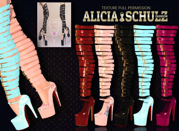 [Alicia Schulz] Texture for [WY] Full Perm 115 strappy boots 1