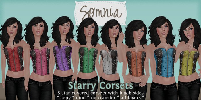 .: Somnia :. Starry Corsets Black Sides {BOXED}