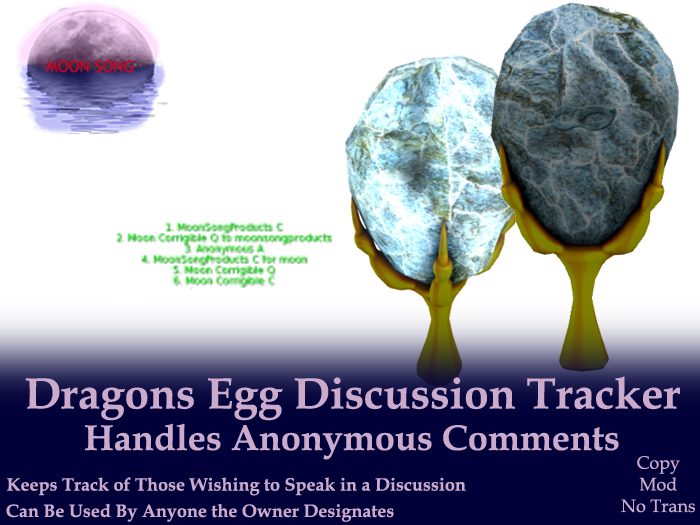 Dragons Egg Discussion Tracker w/ Anonymous