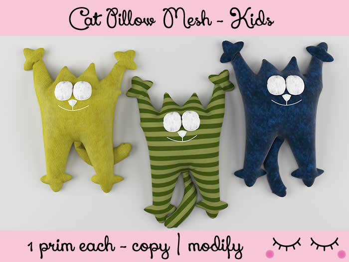 {LS} Cat Pillow Mesh - Kids 