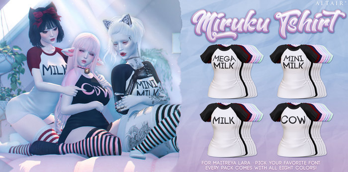 ALTAIR* miruku tshirt MILK (attach me)