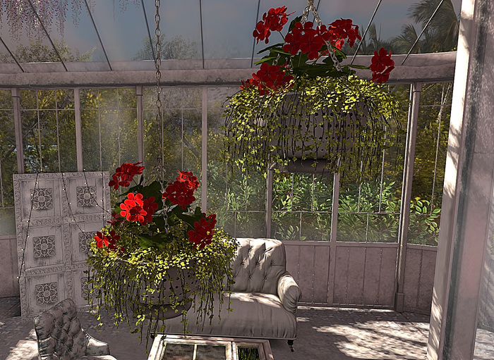 CJ Colander with red Geraniums 2er Set c+m
