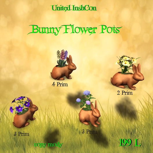 *UI* Bunny Flower Pots v