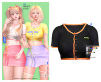 MIWAS / Heart club Top #Black