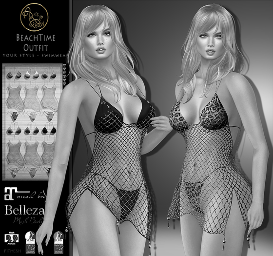 DEMO***ArisArisB&W~Beachtime Outfit~HUD