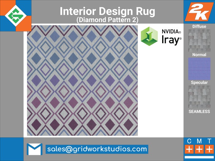 Second Life Marketplace - Interior Design Rug Diamonds 2