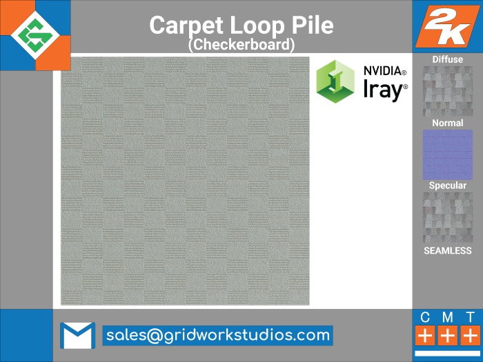 Carpet Multi Level Loop Pile Checkerboard