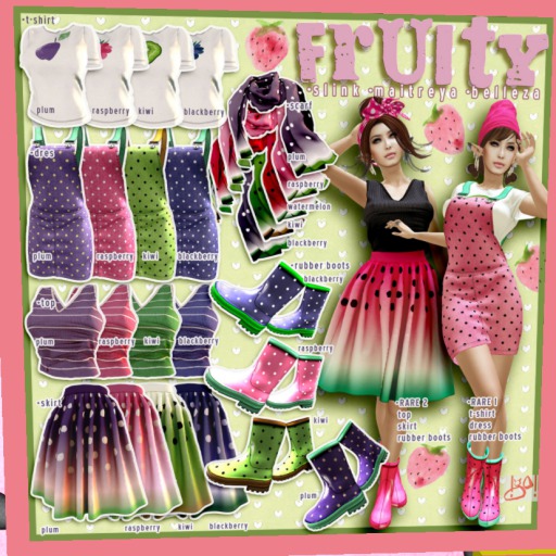 	!gO! Fruity scarf - blackberry
