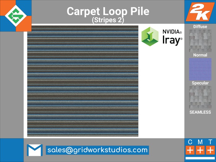 [ G.W.S. ] Carpet Loop Pile Stripes 2