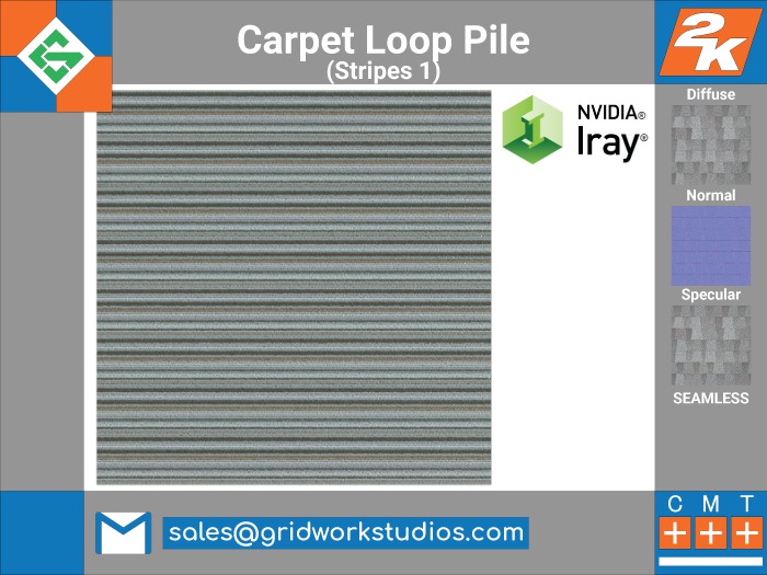 [ G.W.S. ] Carpet Loop Pile Stripes 1