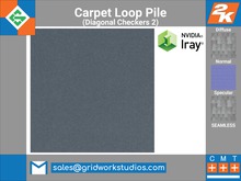 Carpet Loop Pile Diagonal Checkers 2