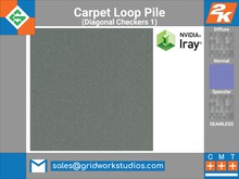Carpet Loop Pile Diagonal Checkers 1