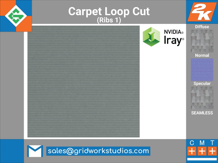 Carpet Loop And Cut Ribs 1