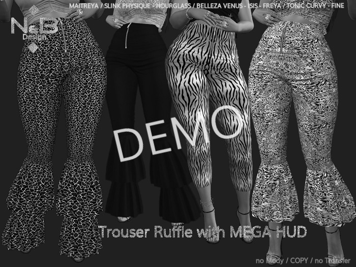 *N&B Design* DEMO Ruffle Trousers "Caitrin" with MEGA HUD