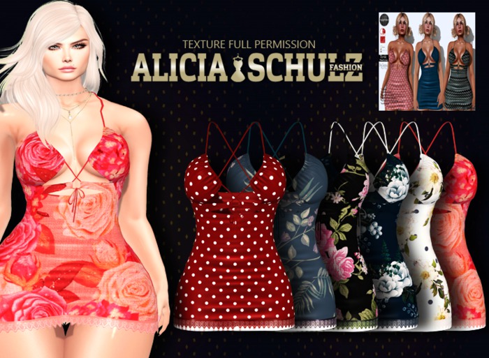 [Alicia Schulz] Texture for byCrash Full perm mesh-Scrunched bust dress set 1