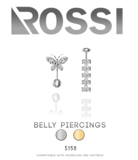 ROSSI. Diamond Belly Piercings- Gold Pack-ADD ME