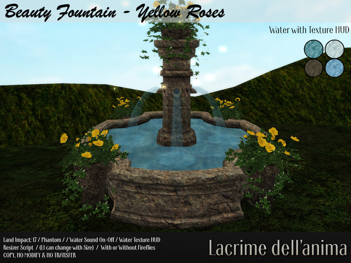 (BOX) Beauty Fountain - Yellow Roses