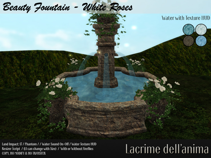 Beauty Fountain - White Roses
