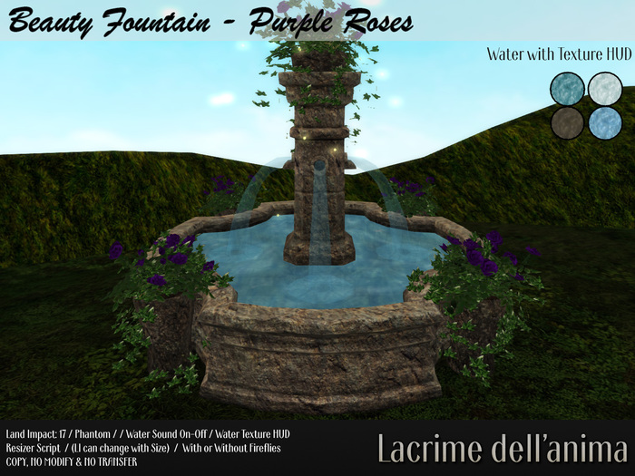 (BOX) Beauty Fountain - Purple Roses