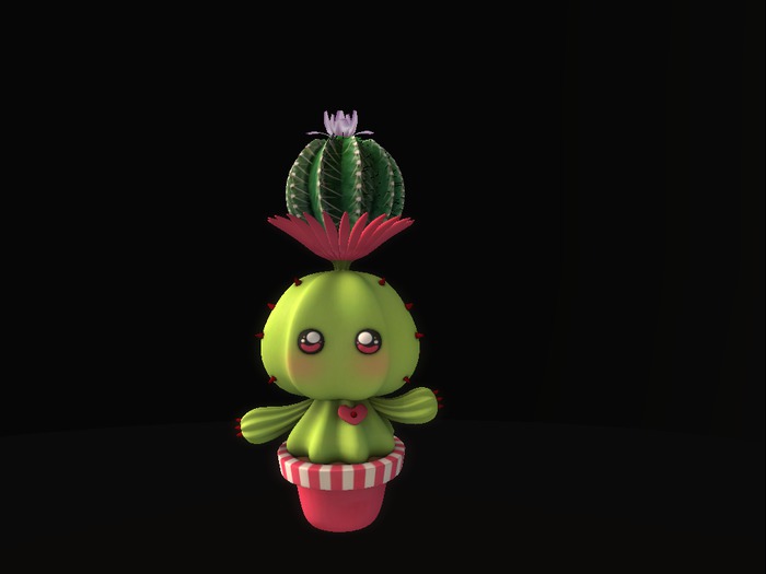 Light Pink Stripe Cactus with Cactus