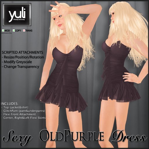 (Yuli) Sexy OLDPURPLE Dress