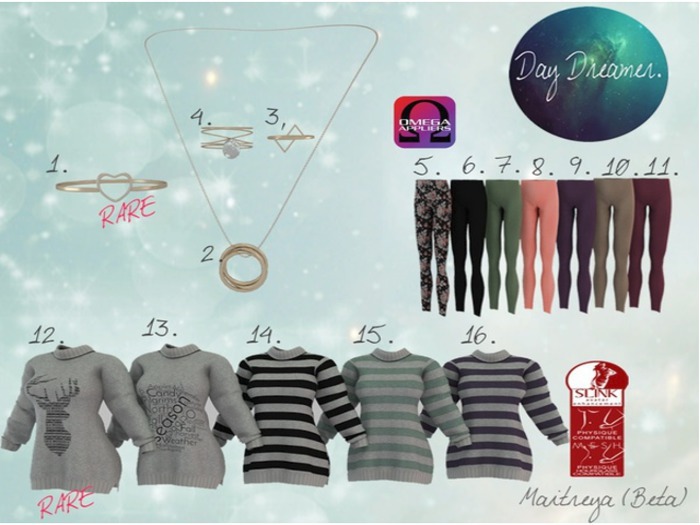 Day Dreamer - Rings Necklace (Gold)