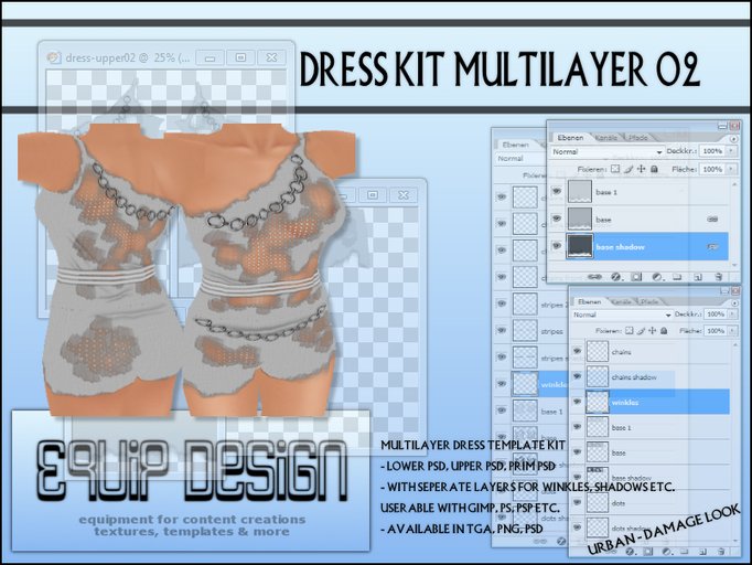 DRESS KIT MULTILAYER 02 (tga, png, psd) *NEW*