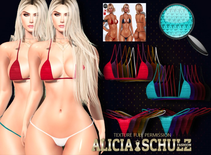 [Alicia Schulz] Texture for String bikini setF